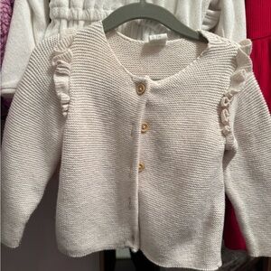 H&M White baby Knit Sweater 9-12 months